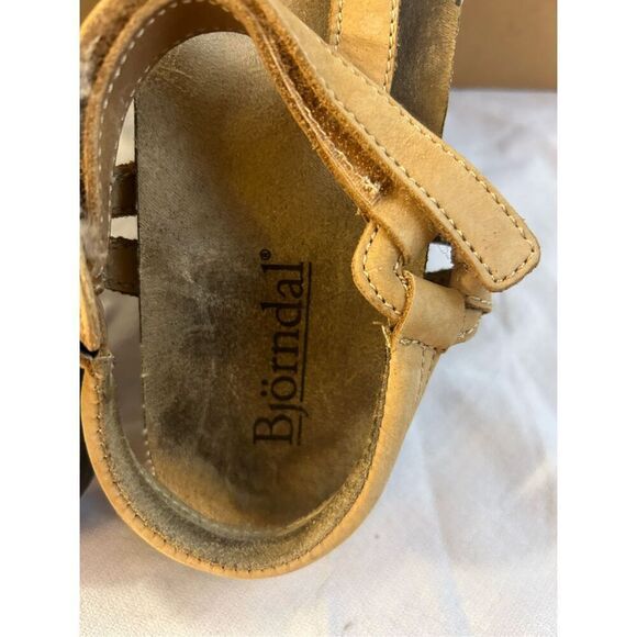 Bjorndal sandals 7.5 Linville strappy shoes brown - Picture 3 of 6